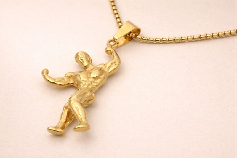 18kt Gold Chain with Pendant for Men Anti-Tarnish & Anti-Allergic