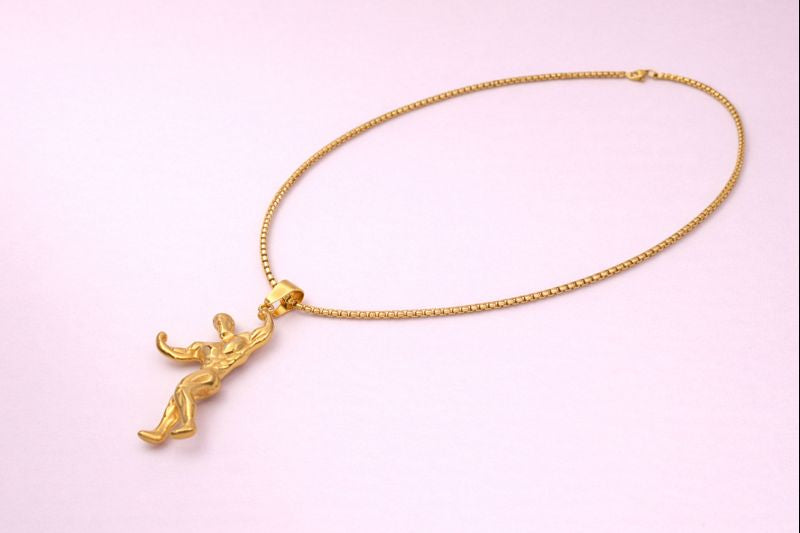 18kt Gold Chain with Pendant for Men Anti-Tarnish & Anti-Allergic