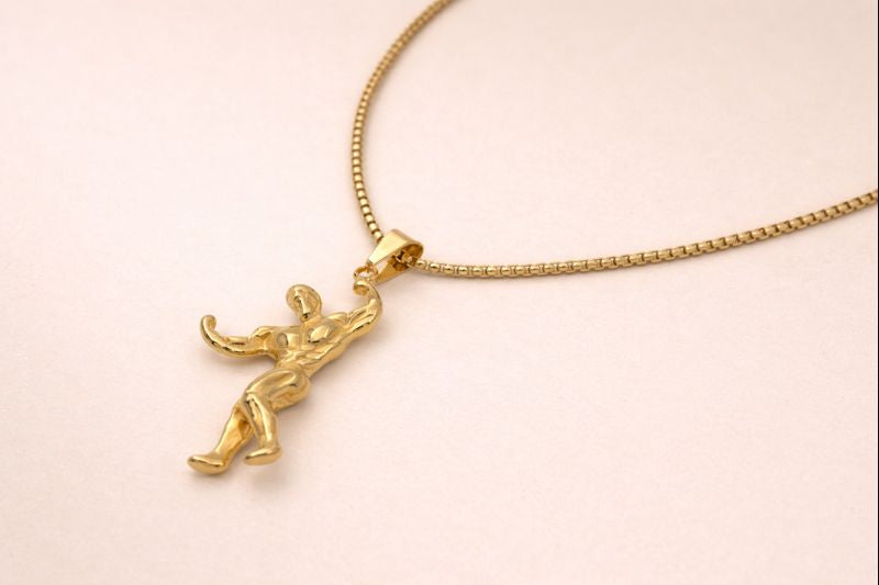18kt Gold Plated Chain with Pendant for Men Anti-Tarnish & Anti-Allergic