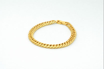 18 carat gold -plated cuban man's bracelet gents anti tranish anti allergic