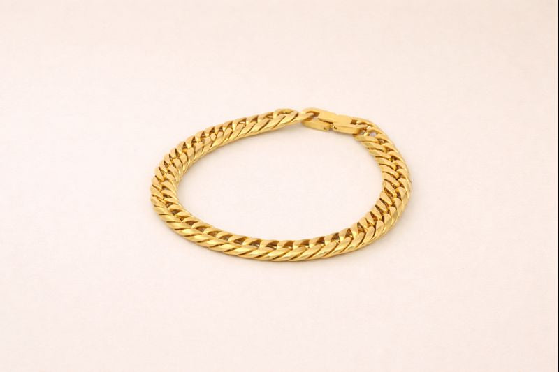18kt Gold-Plated Cuban Man's Bracelet Men Anti-Tarnish & Anti-Allergic