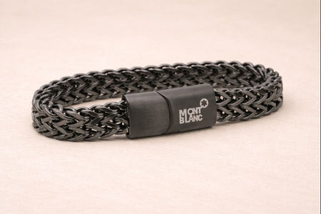 stainless steal black polish matt finish bracalet for boys anti tranish anti allergic