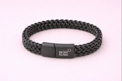 stainless steal black polish matt finish bracalet for boys anti tranish anti allergic