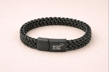 stainless steal black polish matt finish bracalet for boys anti tranish anti allergic