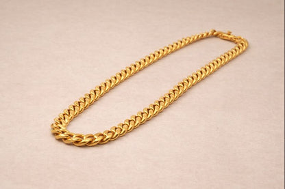 18kt gold polish cuban bracelet for mens anti tranish anti allergic