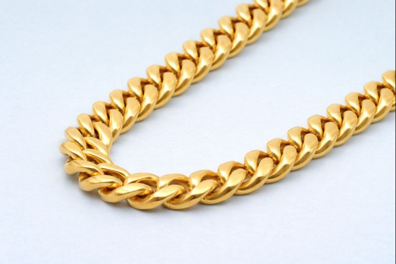 18kt Gold Polish Cuban Bracelet for Men Anti-Tarnish & Anti-Allergic