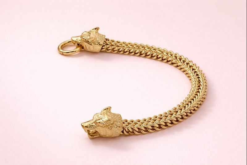 18kt Gold Polish Men Bracelet Anti-Tarnish & Anti-Allergic
