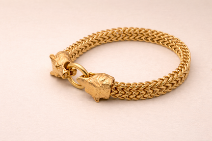18 carat gold polish gents bracalet anti tarnish anti allergic