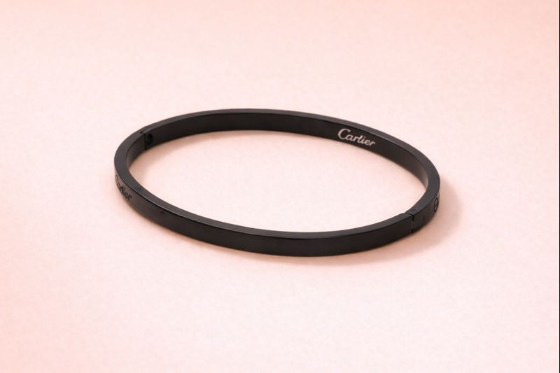Black Polish Stainless Steel Kada for Men Anti-Tarnish & Anti-Allergic
