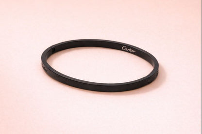 black polish stainless steel kada for mens anti tranish anti allergic