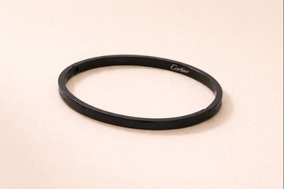black polish stainless steel kada for mens anti tranish anti allergic