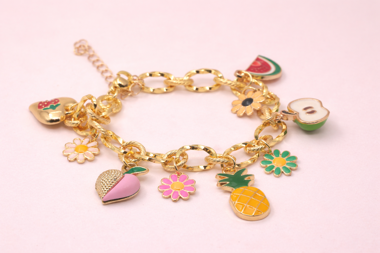 Summer Fruti & Flower Charm Bracelet for Girls