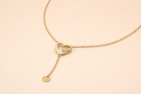 Chain with Heart Pendant for Women – 18K Gold Plated