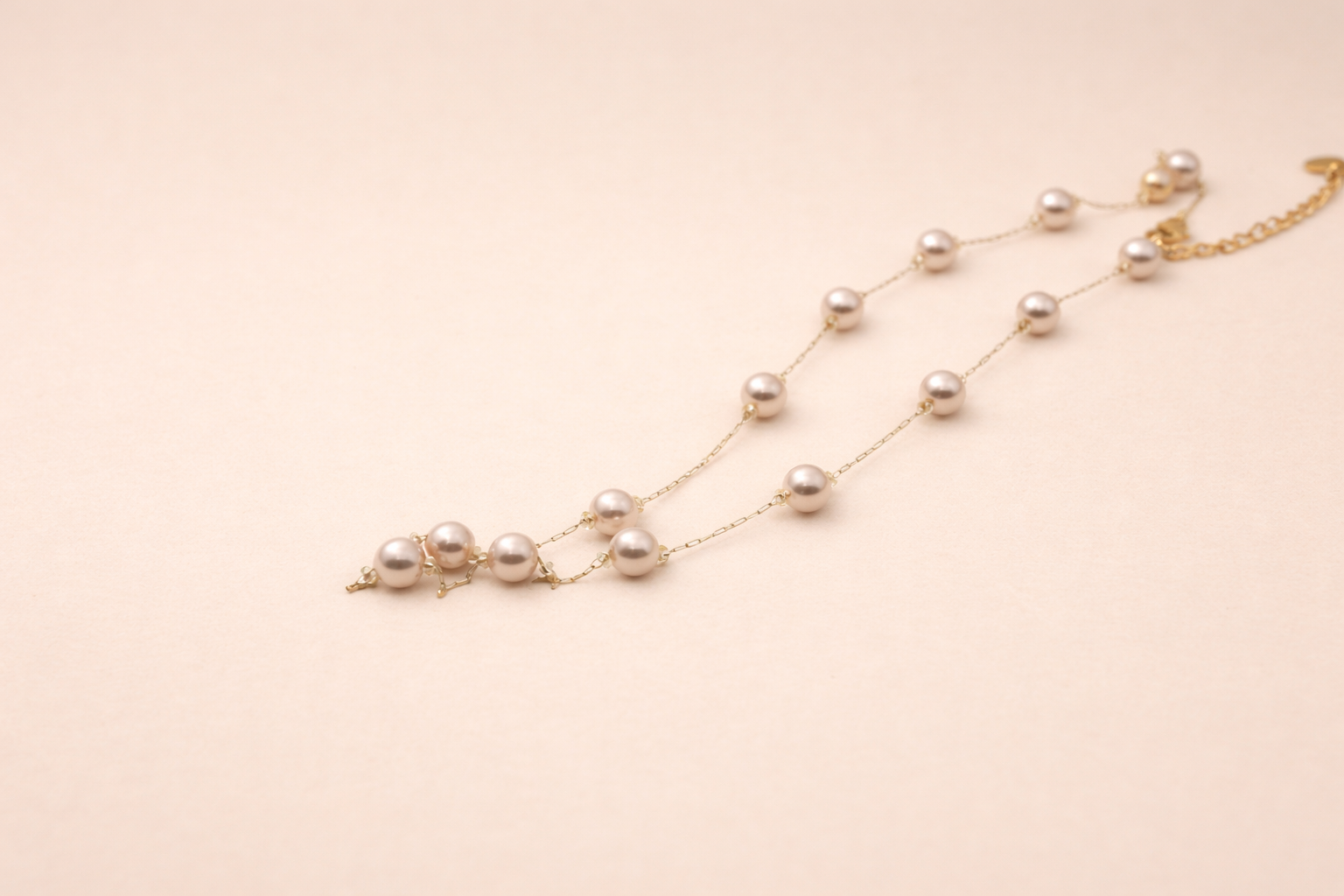 18kt Gold Polish with Pearl Necklace Anti-Tarnish & Anti-Allergic for Girls