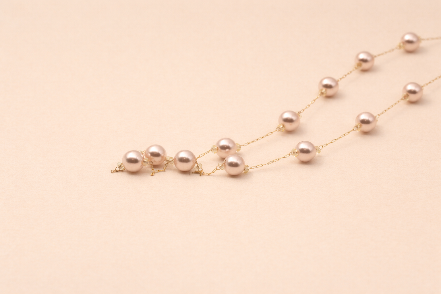18kt Gold Polish with Pearl Necklace Anti-Tarnish & Anti-Allergic for Girls