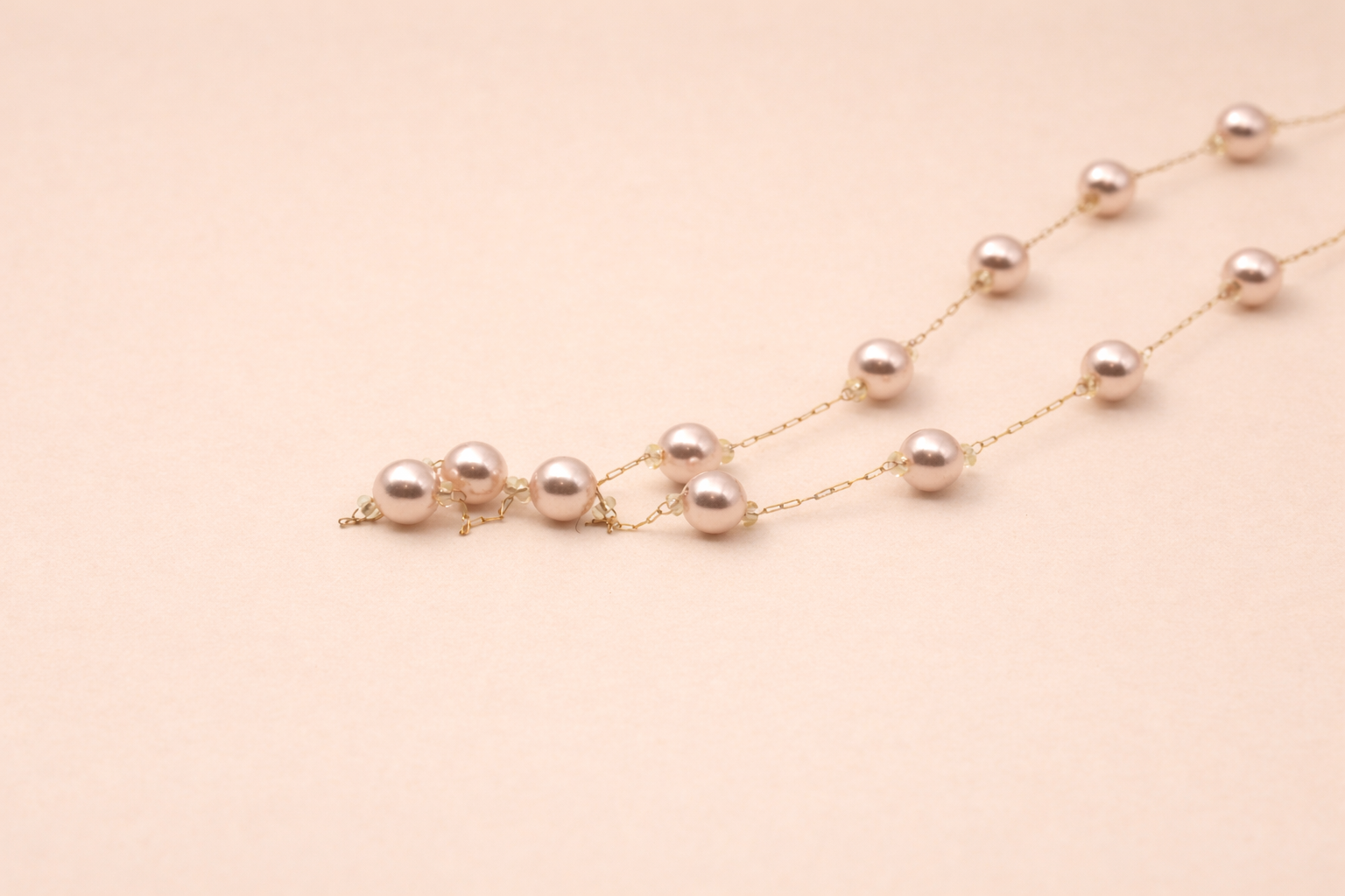 18kt Gold Polish with Pearl Necklace Anti-Tarnish & Anti-Allergic for Girls