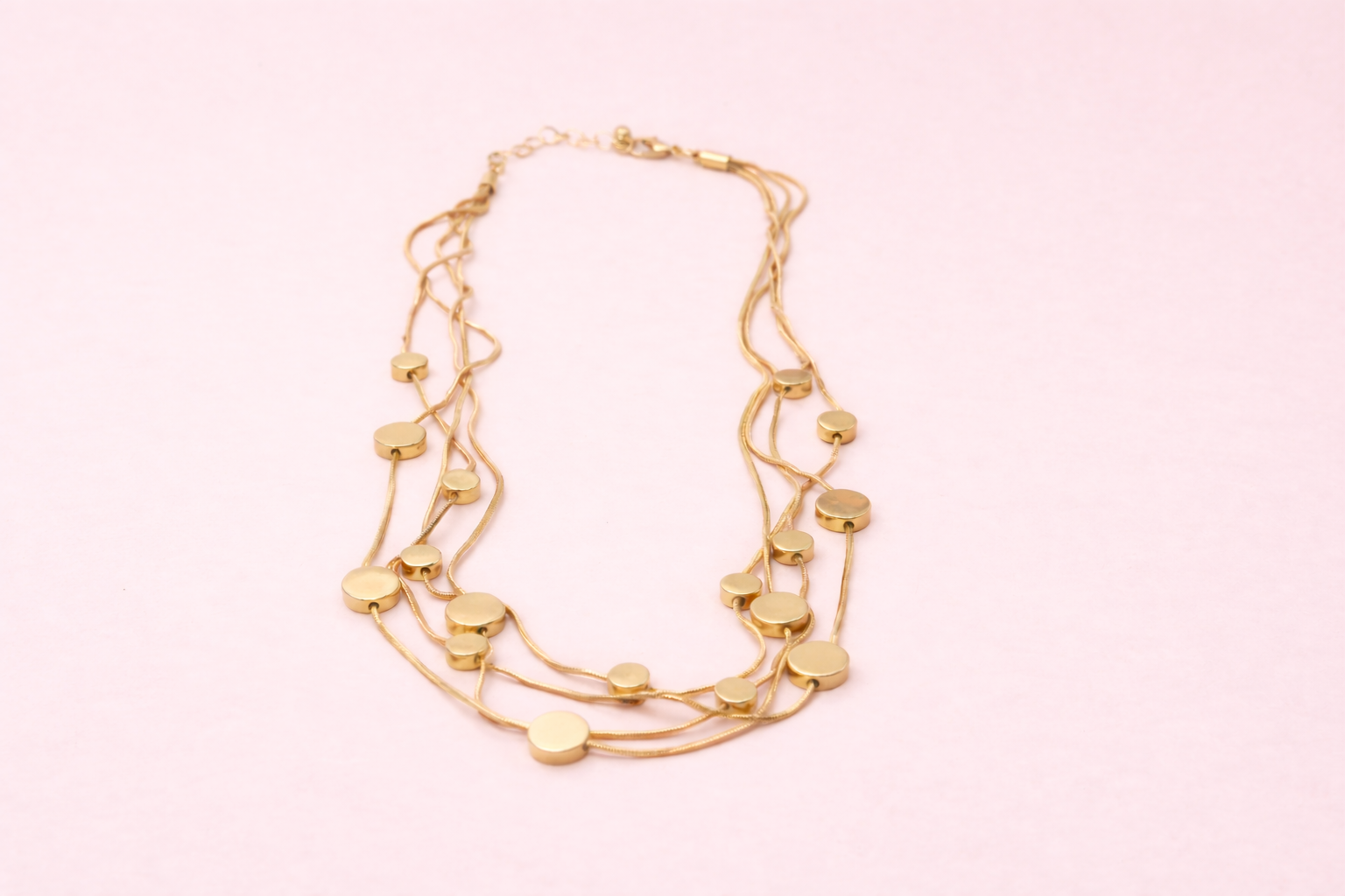 18kt Rose Gold Polish Fancy Necklace Anti-Tarnish & Anti-Allergic for Girls (Design 3)