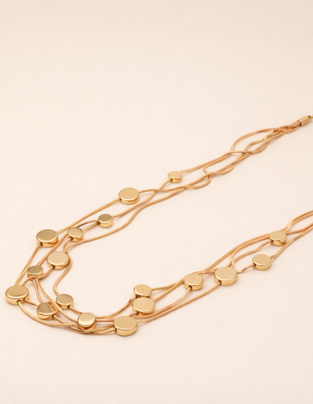 18kt rose gold polish fancy necklace anti tarnish anti allergic for girls