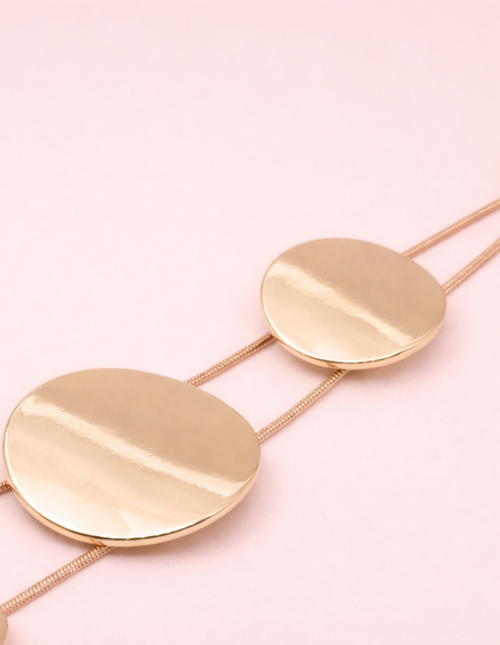 18kt rose gold polish fancy necklace anti tarnish anti allergic for girls