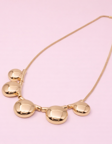 18kt rose gold polish fancy necklace anti tarnish anti allergic for girls