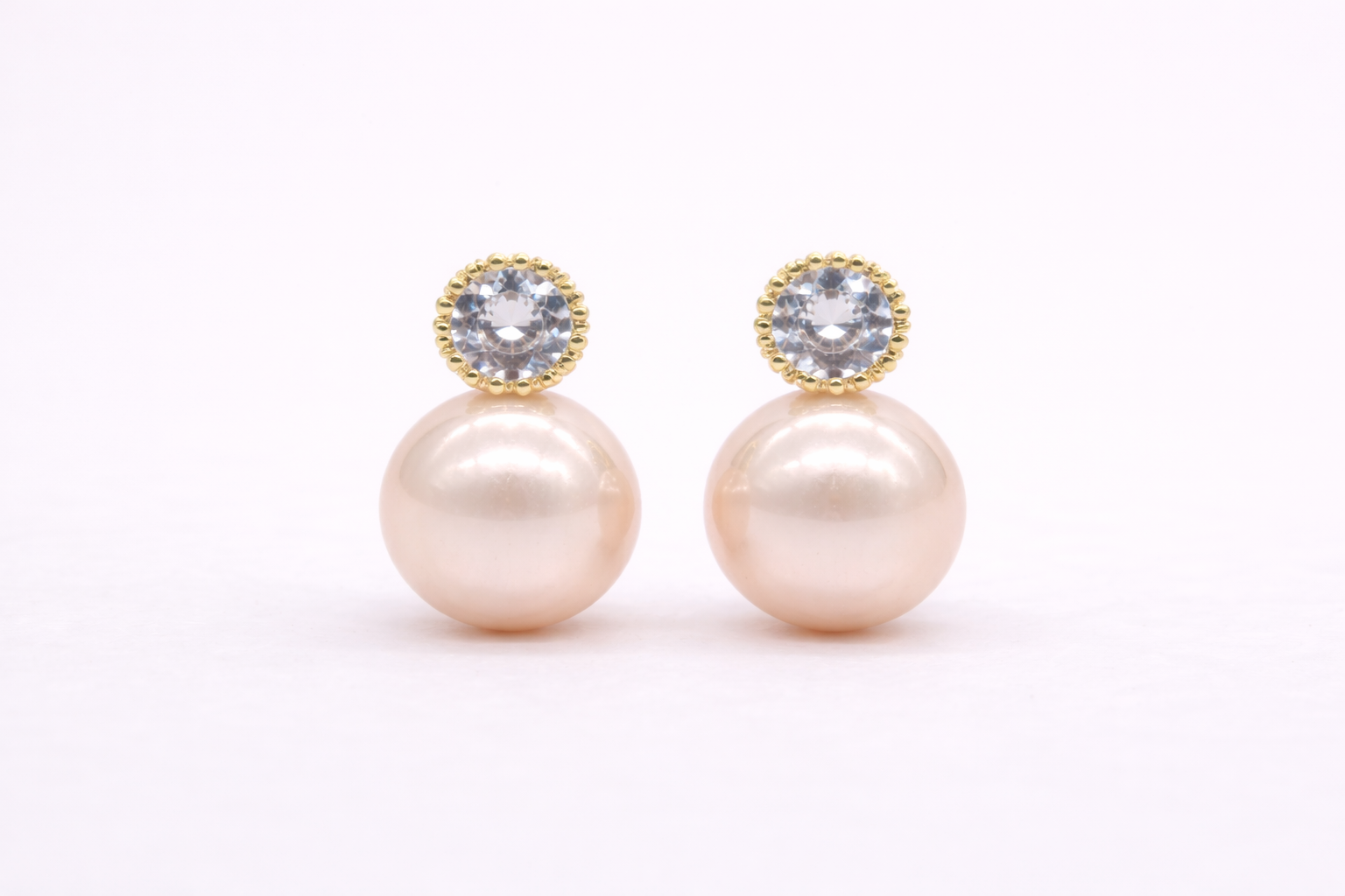 18kt Gold Polish with Swarovski Stone & Pearl Anti-Tarnish & Anti-Allergic Fancy Earring for Girl