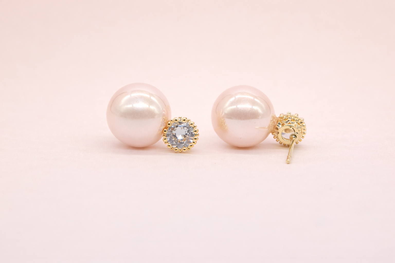 18kt Gold Polish with Swarovski Stone & Pearl Anti-Tarnish & Anti-Allergic Fancy Earring for Girl
