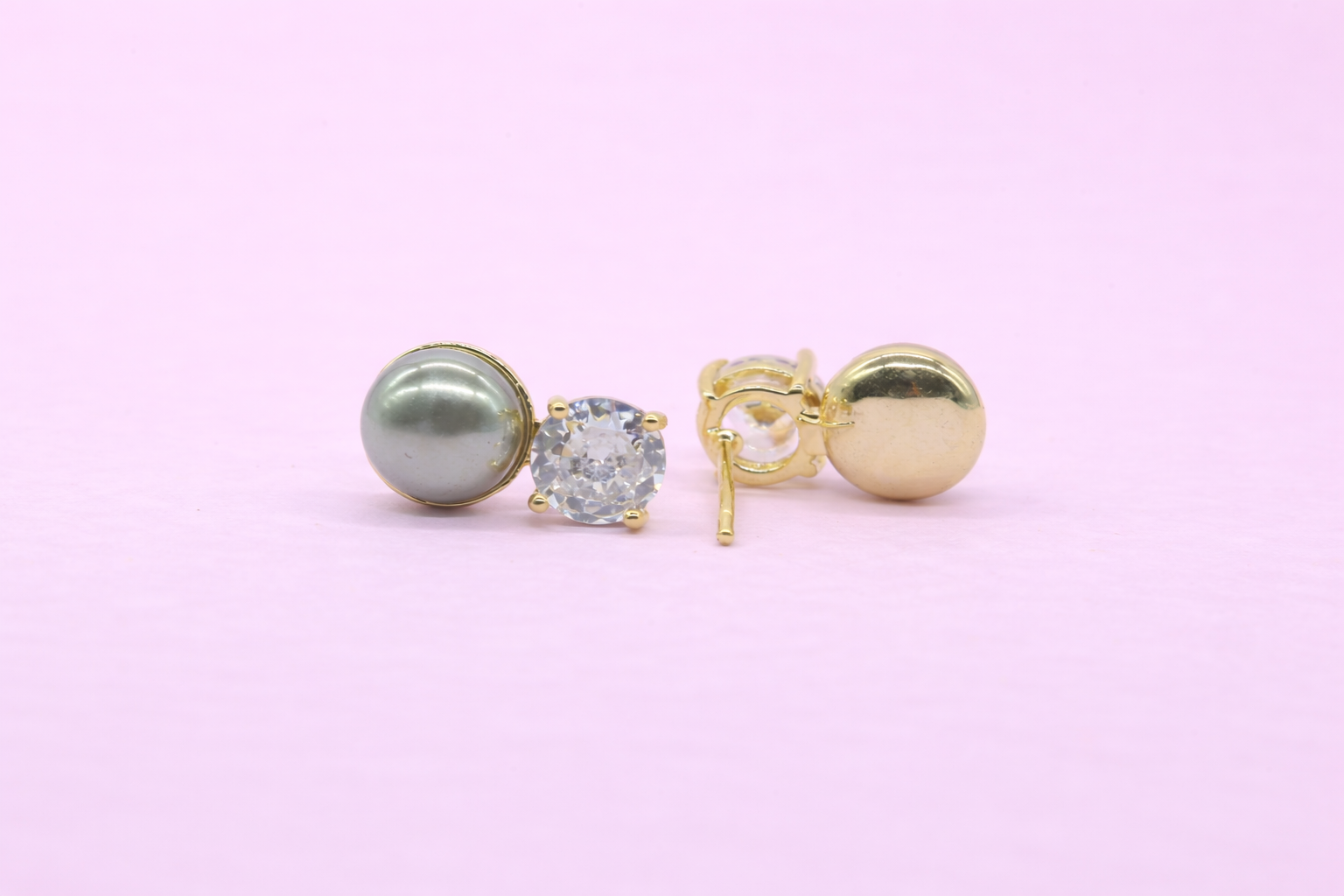 18kt Gold Polish with Swarovski Stone & Pearl Anti-Tarnish & Anti-Allergic Fancy Earring for Girls