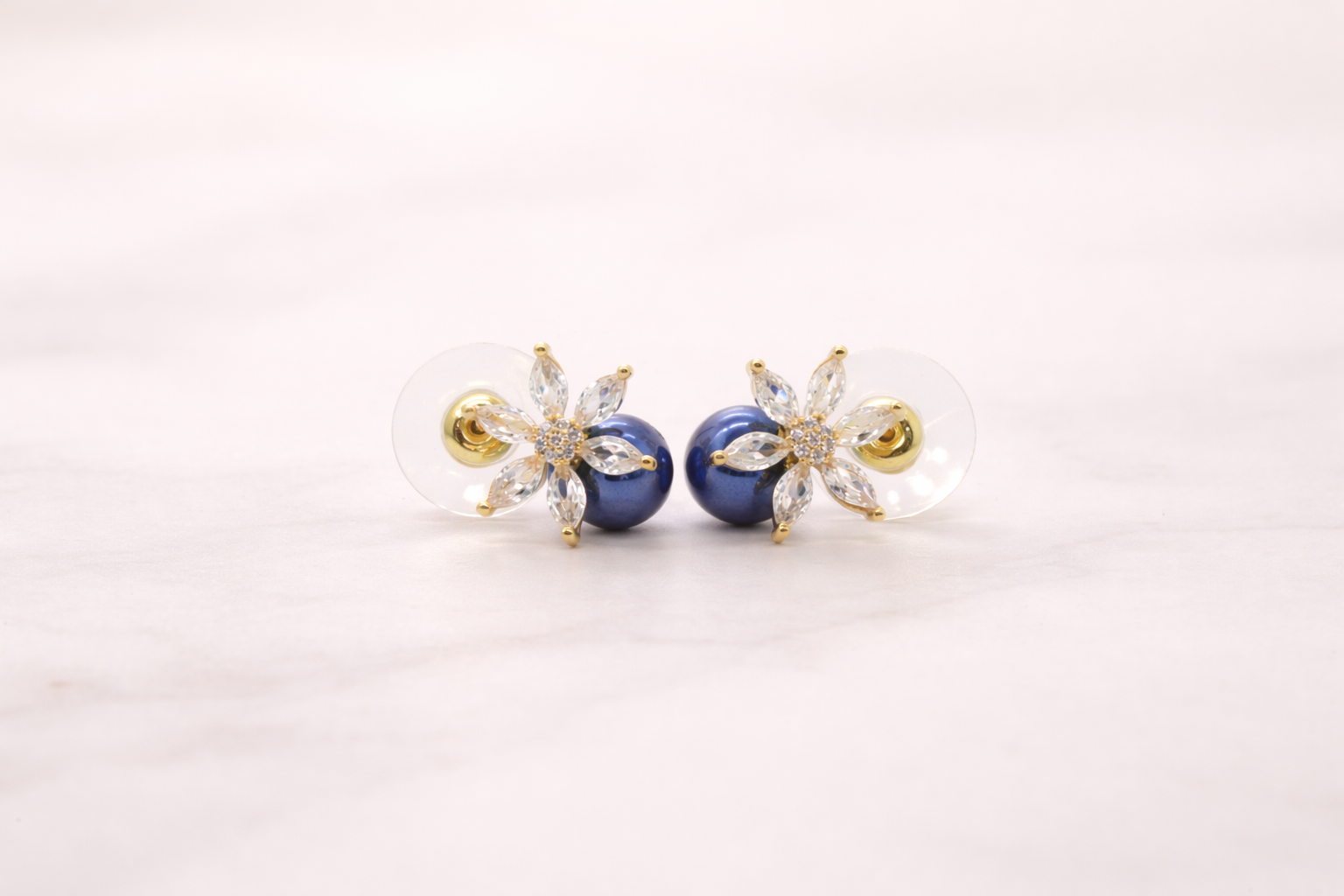 Stainless Steel with Silver Polish with Diamond & Red Pearl Anti-Tarnish & Anti-Allergic Fancy Earring for Girls (Design 2)