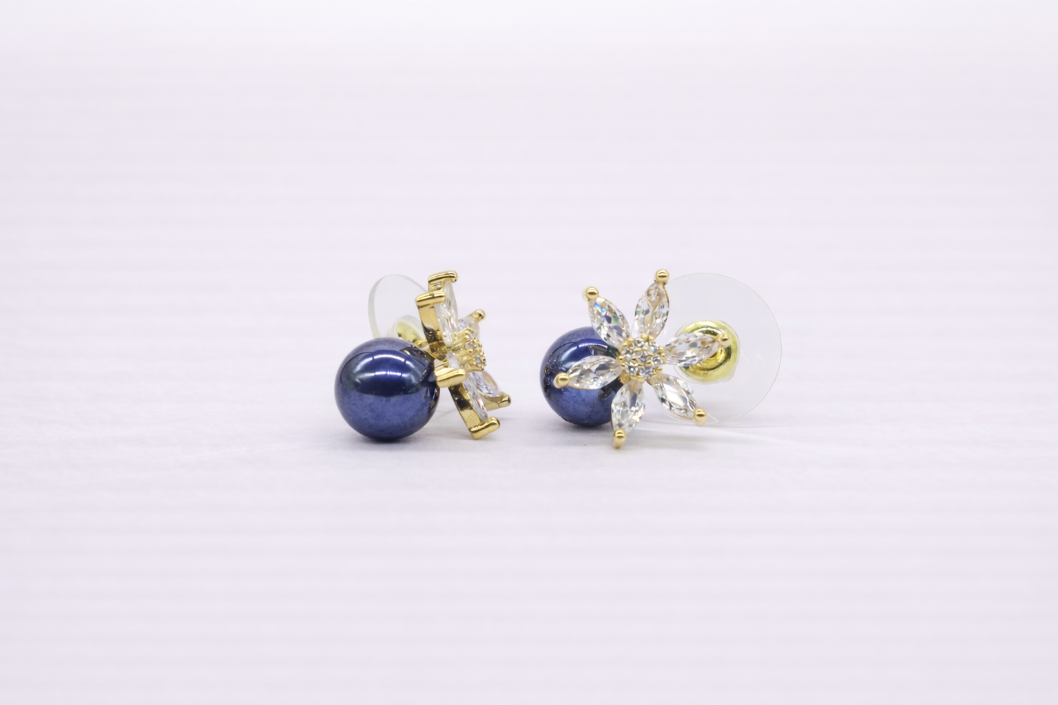 Stainless Steel with Silver Polish with Diamond & Red Pearl Anti-Tarnish & Anti-Allergic Fancy Earring for Girls (Design 2)