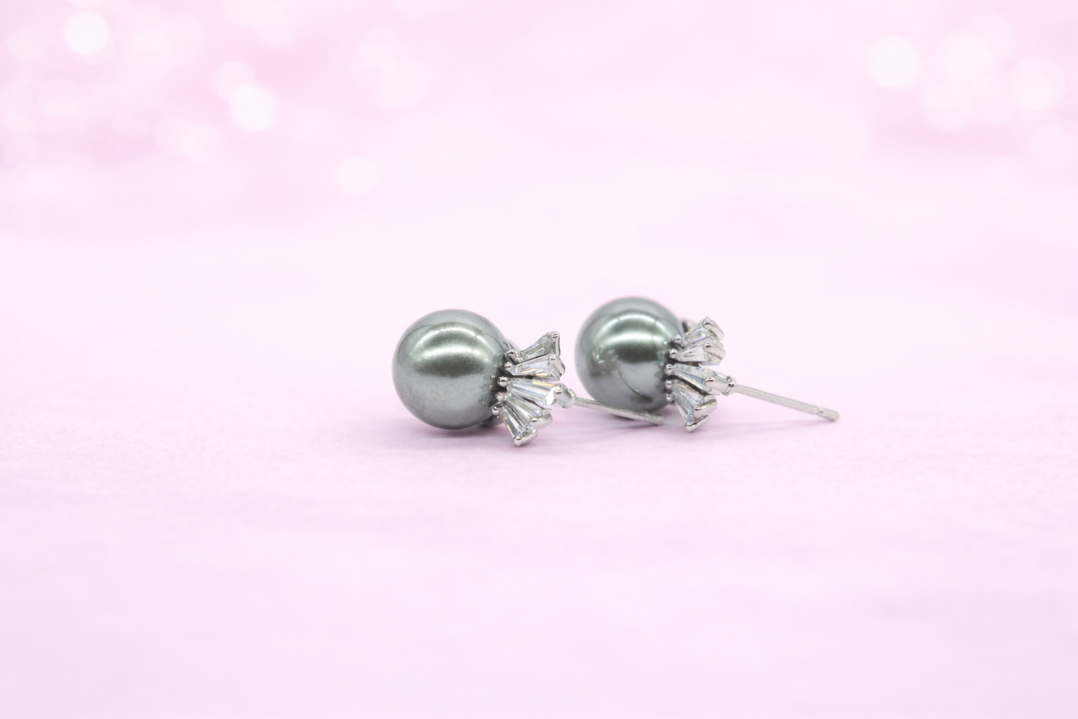 Stainless Steel with Silver Polish with Grey Pearl Anti-Tarnish & Anti-Allergic Fancy Earring for Girls