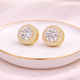 Diamond & White Crystal Stone Fancy Earring for Women (Design 4) – 18K Gold Plated