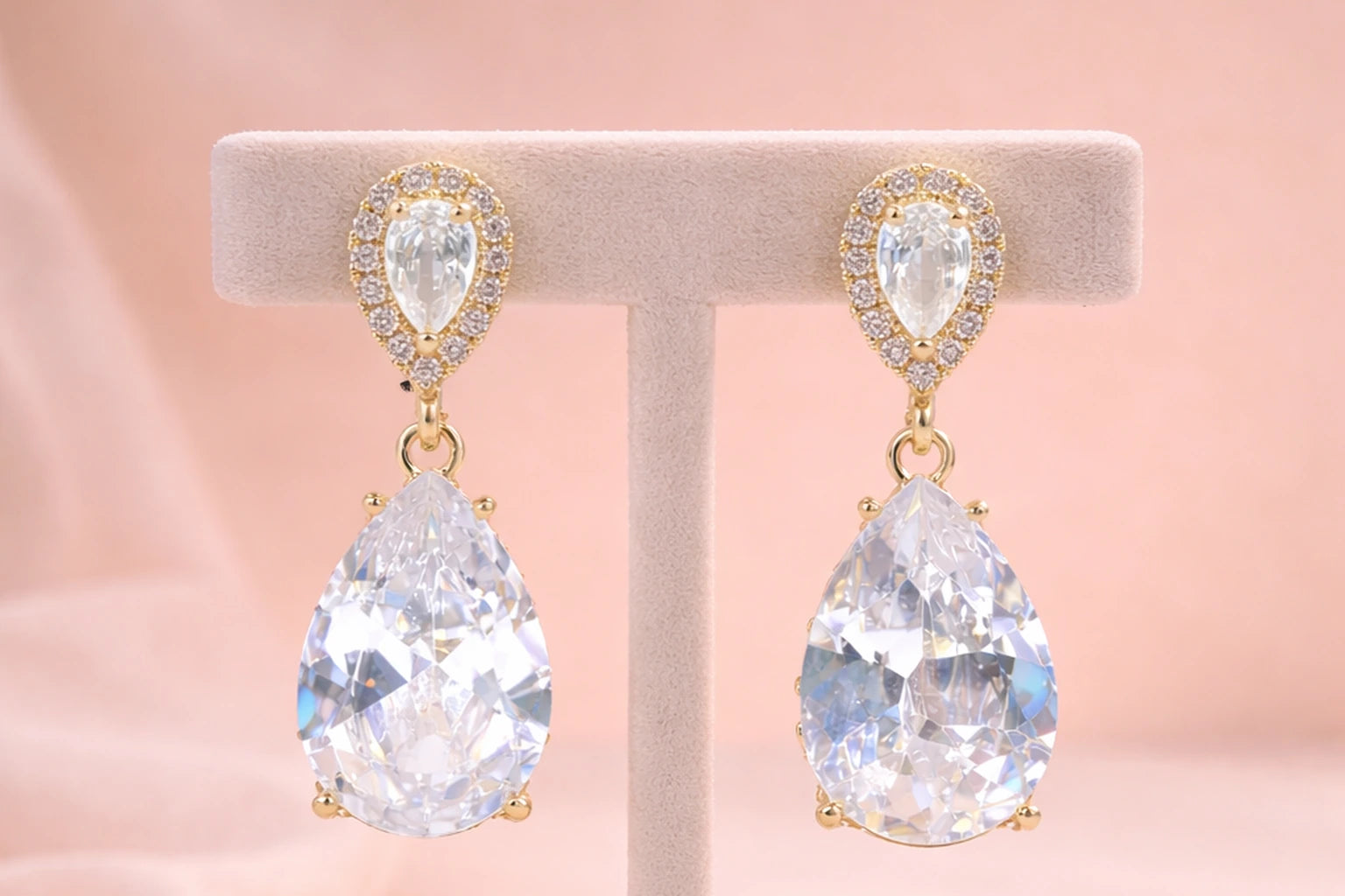 18kt Gold Polish with Diamond & Swarovski Stone Anti-Tarnish & Anti-Allergic Fancy Earring for Girls