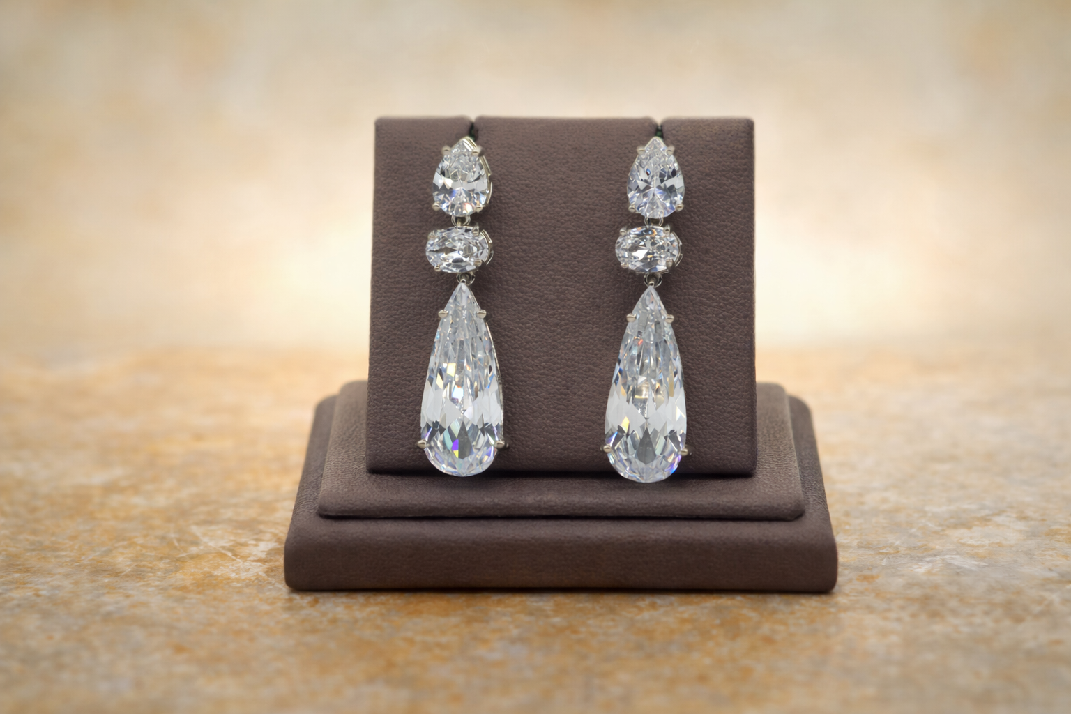 Stainless Steel Silver Polish with Diamond & Swarovski Stone White Anti-Tarnish & Anti-Allergic Fancy Earring for Girls (Design 3)