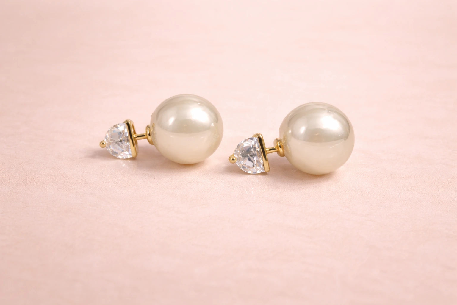 18kt Gold Polish with White Colour Pearl with Swarovski Stone Anti-Tarnish & Anti-Allergic Fancy Earring for Girls