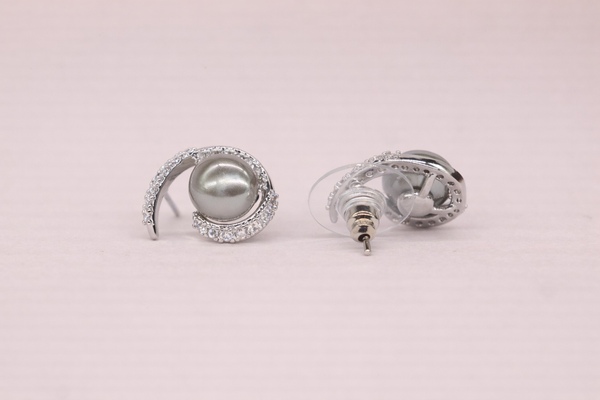 Stainless Steel Silver Colour Pearl Fancy Earring for Women – Silver