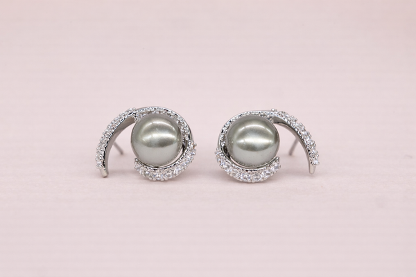 Stainless Steel Silver Colour Pearl Fancy Earring for Women – Silver