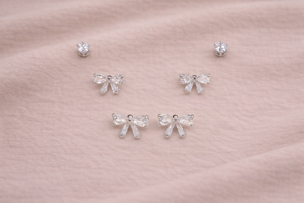 Earring Set with Zircon Stone for Women (Design 3) – Silver