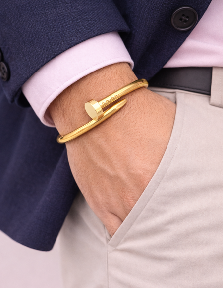 gold polish anti trashin bracelet for men stylish for boys anti allergic