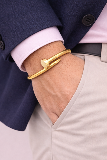 gold polish anti trashin bracelet for men stylish for boys anti allergic