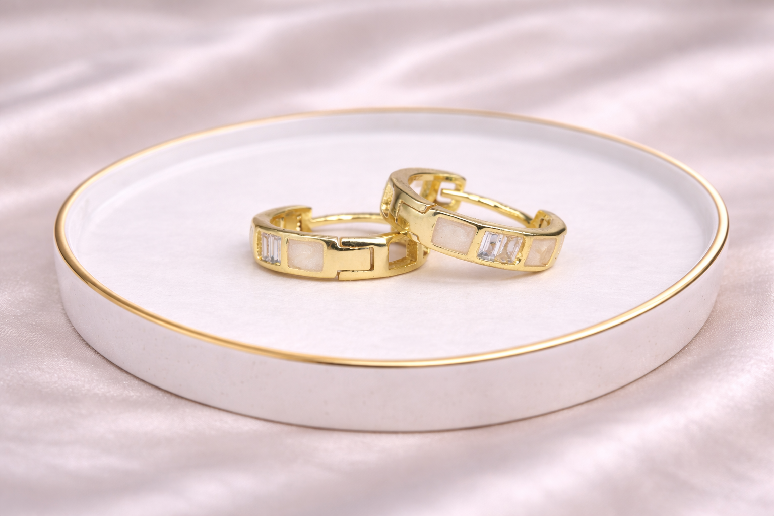 18kt Gold Polish with Diamond Anti-Tarnish & Anti-Allergic Fancy Earring for Girls (Design 6)