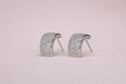 stainless steal silver polish with diamond anti tarnish anti allergic fancy earring for girls