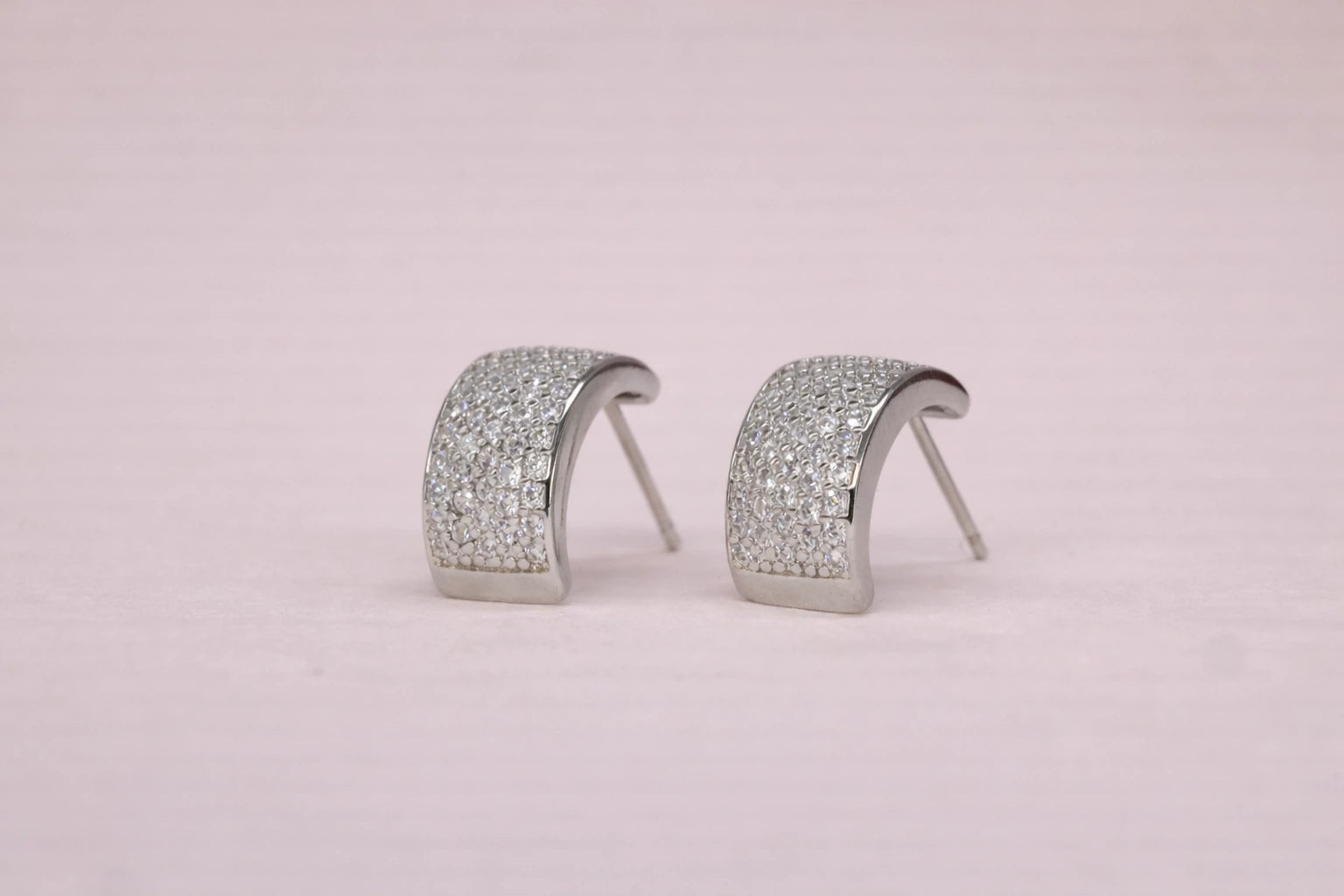 Stainless Steel Silver Polish with Diamond Anti-Tarnish & Anti-Allergic Fancy Earring for Girls (Design 11)