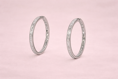 stainless steal silver polish with diamond anti tarnish anti allergic fancy earring for girls