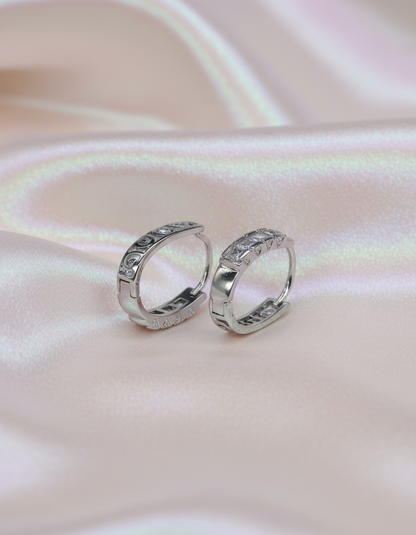 stainless steal silver polish with diamond anti tarnish anti allergic fancy earring for girls