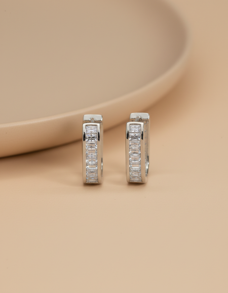 stainless steal silver polish with diamond anti tarnish anti allergic fancy earring for girls