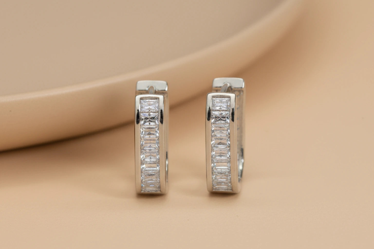 Stainless Steel Silver Polish with Diamond Anti-Tarnish & Anti-Allergic Fancy Earring for Girls (Design 7)