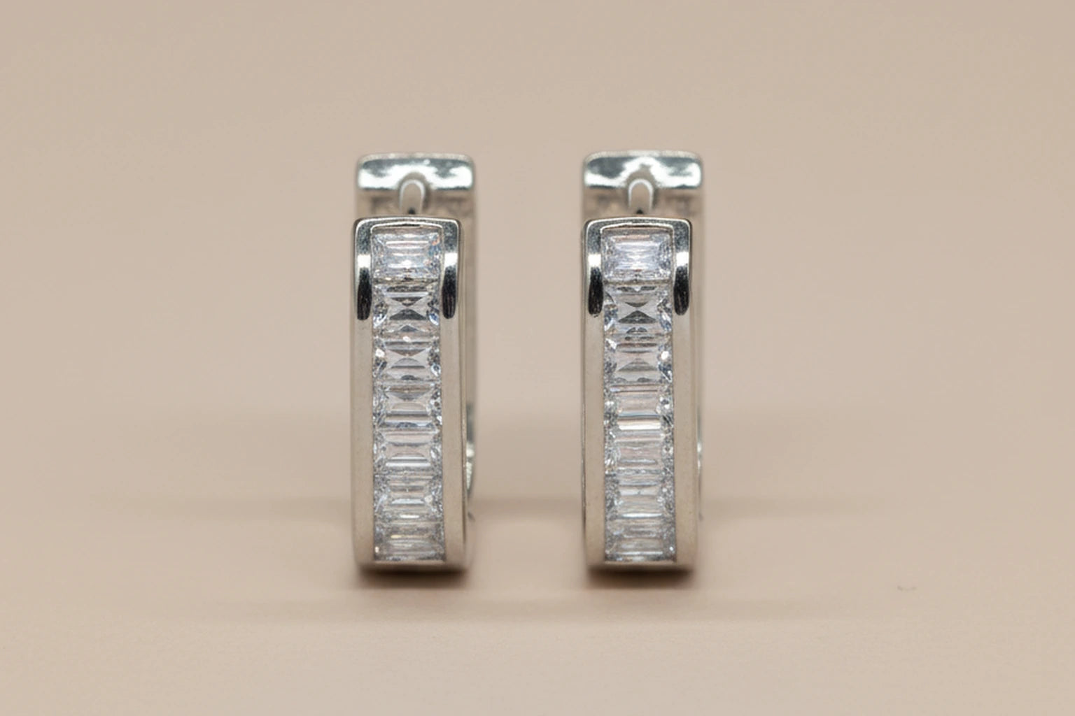 Stainless Steel Silver Polish with Diamond Anti-Tarnish & Anti-Allergic Fancy Earring for Girls (Design 7)