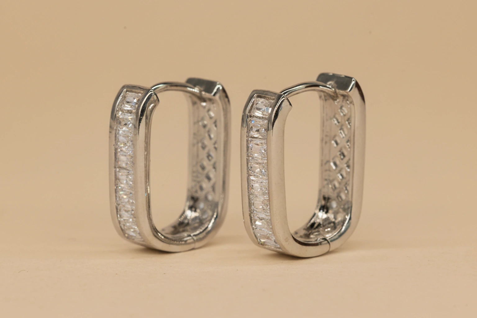 Stainless Steel Silver Polish with Diamond Anti-Tarnish & Anti-Allergic Fancy Earring for Girls (Design 7)