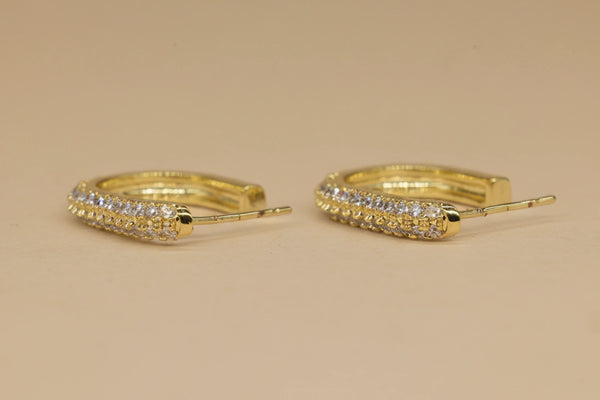 Diamond Fancy Earring for Women (Design 4) – 18K Gold Plated