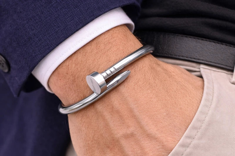 Silver Polish Anti-Tarnish Bracelet for Men Stylish for Boys Anti-Allergic